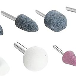 uptodateproducts 10Pcs/Set Shank 6mm/3mm Mounted Stone Grinding Head Abrasive Drill Rotary Tools Cutting Grinding Head Set For Polishing Machine-20