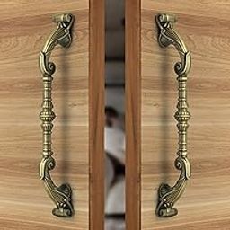 Plantex 14 Inch Main Door Handle/Aluminium Door Handle/Pull-Push Handle (Pack of 2, Brass Antique)-20