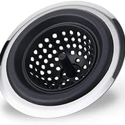 Trifecta Kitchen Sink Strainer Food Catcher 1 PCs 4.5 inch Diameter, Flexible Silicone Kitchen Sink Drainers Traps Food Debris and Prevents Clogs, for Most Kitchen Sink Drains (Black - 1)-image-76