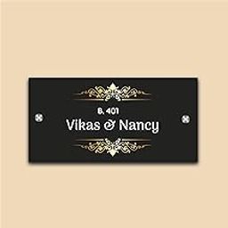 SIGNOOGLE Customized Name Plate For Home Entrance Outdoor Personalised Name Board Plate for House Water Resistant (14 x 6 Inch)-picture-21