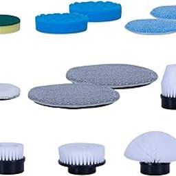 SAPORO Electric Spin Scrubber Kit 12-in-1, Cosmo Cleaning Brush Scrubber 12 pcs Replaceable Brush Heads for Bathroom, Tubs, Tiles, Kitchen & Floors, car - Compatible Cosmo Electric Spin Scrubber-image-72