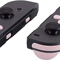 eXtremeRate DIY Full Set Buttons for Nintendo Switch & Switch OLED, Replacement Buttons for JoyCon, ABXY Direction Keys SR SL L R ZR ZL + - Home Capture Trigger Buttons Springs - Cherry Blossoms Pink-image-15