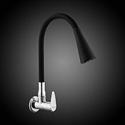 Dual Flow Black Kitchen Sink Cock with 360 Degree Swivel Spout | Kitchen Sink Tap | Kitchen Faucet | Tap for Kitchen (VIGNET)-image-12