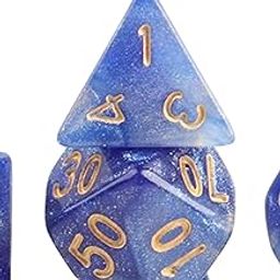 Toy 7X Polyhedral Dice Party Game Dice Game for DND Table Game Star Dark Blue Accessories & Dice-image-69