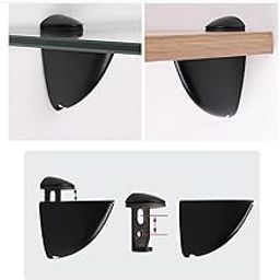 MERISHOPP Wood Glass Shelf Bracket Glass Shelf Holder Support for Living Room Entrance S-15