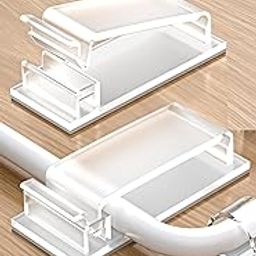 IMOX 20 PCS Strong Adhesive Cable Wire Clips Clear, 3M VHB Wire Clamps, Large Cable Staples Cable Management Clips Wire Organizer Cord Holder for Under Desk, Car, Wall, TV PC Ethernet Cable (1)-image-29