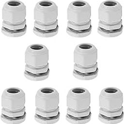Fielect PG21 13-18mm Cable Range Waterproof Adjustable Cable Joints Cable Connector White Tone 10Pcs-image-6