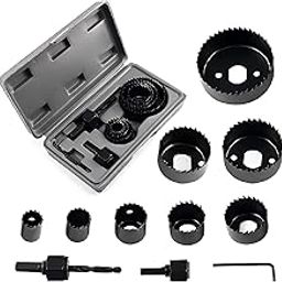 Oblivion 11 Pc Hole Saw Drill Bit Set | Wood & Metal Hole Saw Cutting Tool (19-64mm)-16