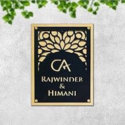 SIGNOOGLE Acrylic Custom Ca Name Plates For Home Entrance Outdoor Office Flat Bungalow Personalized Door Name Plates House 9 x 12 Inch-1