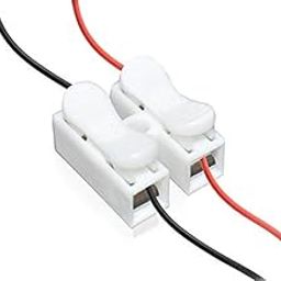 EVEN Push Quick Connector, Cable Connector 10A 220V 2 Pin Push Quick Wire Cable Connector (White) (100 Piece)-19