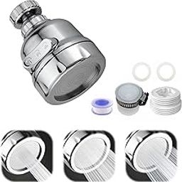 Tap Extender for Kitchen Sink,Kitchen Tap Extension Flexible,Sink Kitchen Tap Extension Nozzle with 3 Modes,Kitchen Sink Tap for Kitchen/bathroom,Silver/Short-7