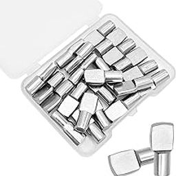 22 Pcs Shelf Pins Pegs,1/4 Inch Diameter Spoon Shape Nickel Plated Shelf Support Pegs,Bookshelf Pegs for Shelves,Cabinet Shelf Bracket Pegs Shelf Pins Holders for Kitchen Furniture & Closet (Silver)-1