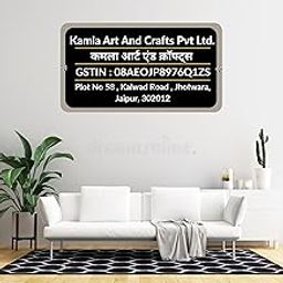 Webelkart Acrylic Customised Business Name Plate For Home Entrance Outdoor - Black, Door name plates | Gst Name Plate For Home, Office & Outdoor Entrance (12 x 8 inches)-picture-14