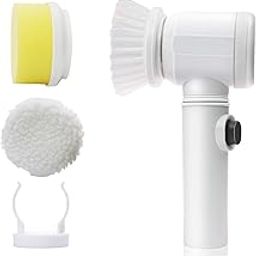 LADUBA ENTERPRISE 5 in 1 Magic Multifunctional Bathroom Cleaning Brush Electric USB Rechargeable Tiles Cleaning Brushes 3 Brush Heads Cleaning Supplies Spin Scrubber for Sink Bathroom Accessories-image-16