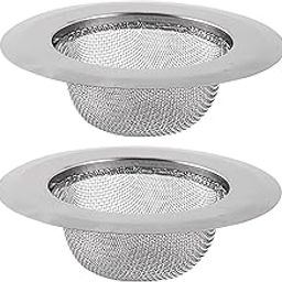 GLUN® Sink Strainer Net Stainless-Steel, Size 9cm Diameter, Steelness Steel Material, Drain Basin Basket Stopper Drainer Jali Pack of 2-15