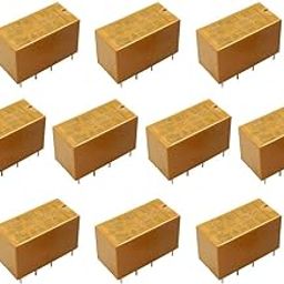 Losa 12VDC Coil 8-Pins DPDT Mini Power Relays Signal Relays HK19F-SHG - Pack of 10-18