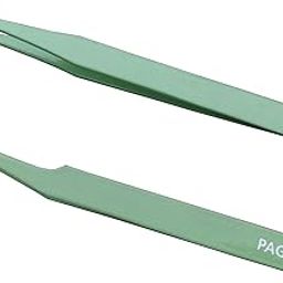 PagKis ESD Safe Anti-Static Tweezers (Green, Pack of 2, Straight & Curved Pointed)-20