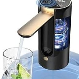 Foldable Water Dispenser Pump for 20 Litre Bottle, Automatic Rechargeable Water Dispenser Pump, Portable Drinking Water Can Pump for Home, Office, Camping, Party Black-image-77