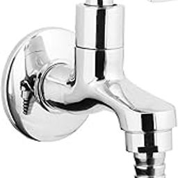 Chrome-Plated Brass Water Tap with Lever Handle, Wall Mount, 7cm Height-image-38