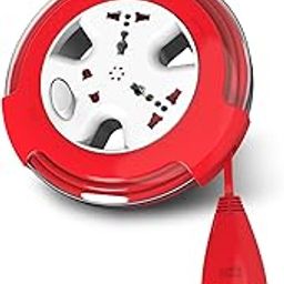 GM Modular 3240 DREI 2 PIN Flex Extension Cord with 5 m Cable with Master Switch, Indicator and International Sockets-image-70