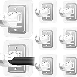 VINSU Plastic Curtain Rod Brackets Set – Self-Adhesive Wall Mounted Holders for Lightweight Drapes, Tool-Free No-Drill Curtain Rod Holder for Windows, Doors & Bathroom, Durable & Reusable - Pack of 6-image-0