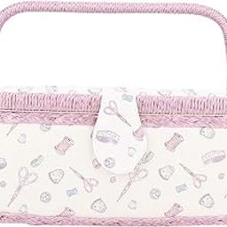 Sewing Organizer, Thread Needle Portable Sewing Basket Vintage Double-Layer for Needles for Spindles-image-49