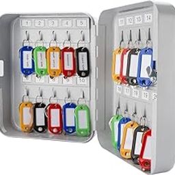 Vroxy Combination Key Locker Security Metal Key Box with 20 Tags Adjustable Wall Mount Key Lock Cabinet Ideal for Property Managers, Homes, Hotels (1Pcs)-9
