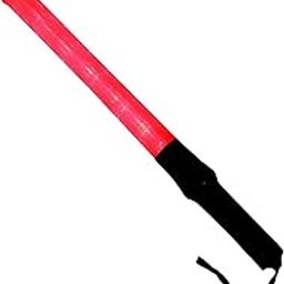 FLYLION Non-Rechargeable LED Traffic Baton Light | Red Flashing Safety Wand Stick for Traffic Control, Parking, Roadside Emergency, Security Guards | Battery Operated Signal Torch.-15