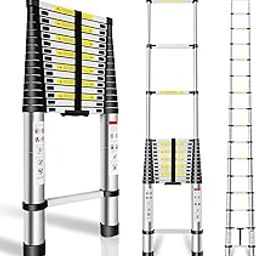 Telescoping Ladder 20.3FT, Telescopic Extension Ladder, Aluminum Alloy Folding Ladder Portable Multi-Purpose for Indoor Outdoor Work, Heavy Duty 330 lbs Load-image-83