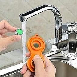 BWOGUE 1Pc Faucet Wrench for Tap, Plastic Sprinkle Faucet Aerator Tool Spanner Wrench Faucet Aerator Removal Spanner Tool Universal Cache for Easy Fitting, for Kitchen and Bathroom-image-0