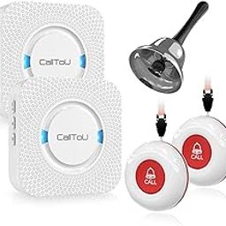 CallToU Wireless Caregiver Pager Smart Monitoring System Warning Buttons Hand Call Bell for Elderly, Patient, Nurse Disabled-1