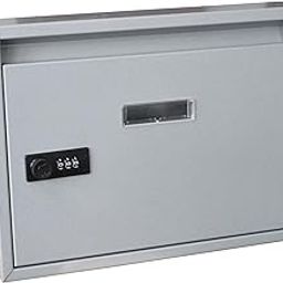 MERISHOPP Wall Mount Mailbox Mail Box Post Letter Suggestion Box Decoration Silver|Home & Garden-image-63