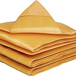 Kuber Industries Tirpal | 6x6 Feet | Waterproof Tarpaulin Sheet | 120 GSM Tadpatri | Tharpai | Eco-Friendly Tent Tirpal | Thadika | Thappi | Tarp | Lightweight Premium Tirpal | Yellow-image-36