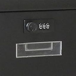 The Style SutraLarge Wall Mount Mailbox W/Code Lock Postbox Rainproof Iron Large Capacity Black-image-55