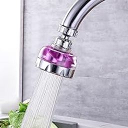 DHRUSIMI 360 Degree Water Swivel Tap Aerator Swivel,Splash-Proof Splash Head for Bathroom Kitchen Tap Nozzle Filter Water Saving Faucet Extender Color very may (Faucet E)-image-97