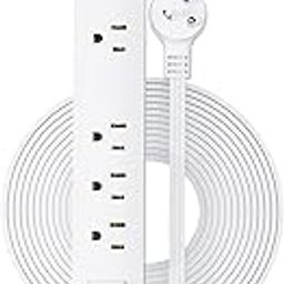 NTONPOWER 3M Flat Extension Lead Cable Flat Extension Cable Under Carpet Flat Connector Power Strip Wall Mounted Ultra Thin Flat Extension Cord-17
