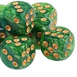 ATORSE Toy 2x10x Six Sided D6 Dice Dotted for Dungeons and Dragons Props Green Yellow-Toys & Hobbies-Games-Role Playing Games-Dungeons & Dragons-Accessories & Dice-image-91