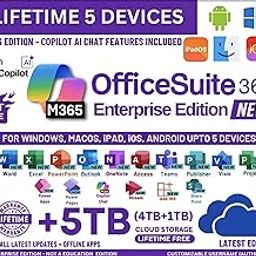 MS 365 Enterprise Edition with Copilot Ai | New 2026 Launch | (5 Devices, Lifetime Validity) for Win, iOS, macOS, iPADOS, Android | 5TB Cloud Storage for lifetime | Regular Updates with Unlimited Reinstallations-12