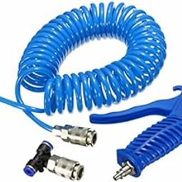 Generic Air Blower Blow Spray Gun + 5m Recoil Hose Dust Blower Clean Nozzle-14