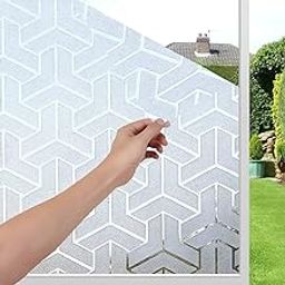 CHIPAK Vinyl Frosted Window Self Adhesive Privacy Glass Film for Window Glass Office| Decorative Window Sticker Wallpaper Vinyl Sheet for Glass Door, Bathroom, Home, Window. Arrow Design, 12x48 Inch-picture-23