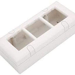 Plastic Module 6 Eco Friendly High Durability Modular Surface Gang Box, White-34