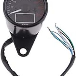 LOOM TREE® 12V Motorcycle White Pointer 0-160Km/H Speedometer Odometer E-F Fuel Gauge | 1 Piece Motorcycle Multifunction Gauge-image-51