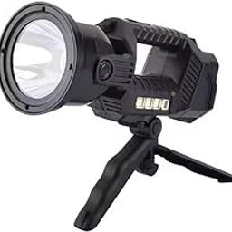 Rechargeable Spotlight,6 Light Modes Foldable Tripod Led Spot Lights Handheld Large Flashlight Super Bright Outdoor Spotlights Searchlight with Cob Light, IPX5 Waterproof (RY-7)-image-62