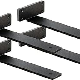 Pramukh Fashion 4 Pack Shelf Brackets Floating Shelf Bracket 1/5 inch Thick Heavy Duty Hidden Shelf Brackets Iron Metal Brackets for Shelf Support with Screw Included (14 INCH)-picture-23