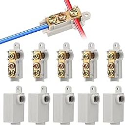 T-Tap Wire Connectors: 10 Pcs 6 AWG Gauge T-Type Wire Connector Nut Kit, 80A Quick Wiring Connection Terminal, Splicing Quick Connector, Soft and Hard Wire Universal-image-22