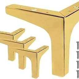 AAKASH DECOR 6 Inches T-Shape Sofa Leg - Gold Metal Durable Heavy Sofa Paya for Home | Rustproof & Sturdy Furniture, Table Leg 15 Cm | Set of 4-20