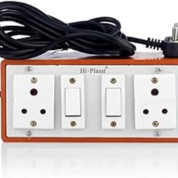 Hi-Plasst PVC Switch Boards for Home Wall,with Anchor Switch and Socket for Computer System,Television Set and Other Multipurpose use || 6amp,230v-43