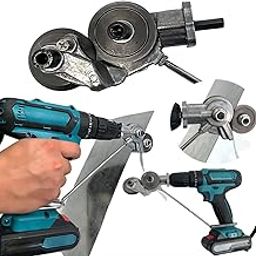 VENEKETY 2023 New Electric Drill Plate Cutter,Metal Nibbler Drill Attachment with Adapter, DIY Metal Drill Attachment, Sheet Metal Knife for Cutting Iron, White Sheet, Steel,Copper, Aluminum(1PC)-picture-15