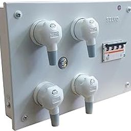 SELVO 20A 4 WAY (TPN) METAL CLAD PLUG & SOCKET DISTRIBUTION BOARD (Fitted with 20A single pole MCB's)-23