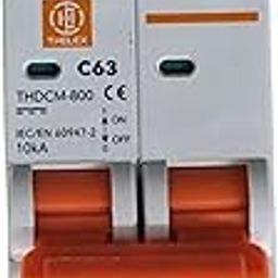 Thelex DC MCB Circuit Breaker, 63 Amp, 800V, 2-Pole TXDM-4